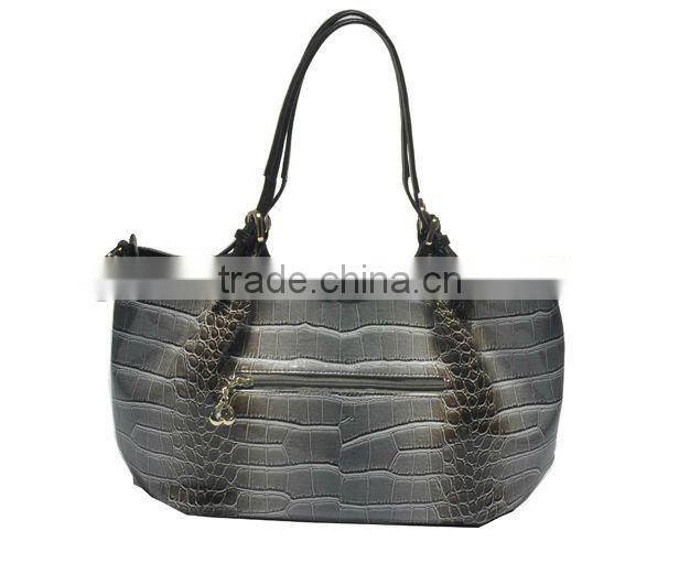 2012 new fashion croco skin pu bag ladies handbag !