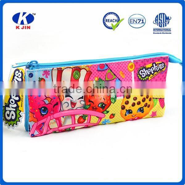 Promotional kid's unusual pencil bags lovely round zipper pencil cases for gifts back to school