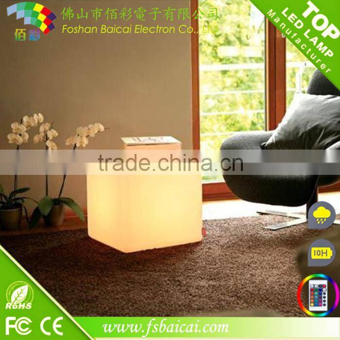 16 colors plastic illuminated led cube furniture chair