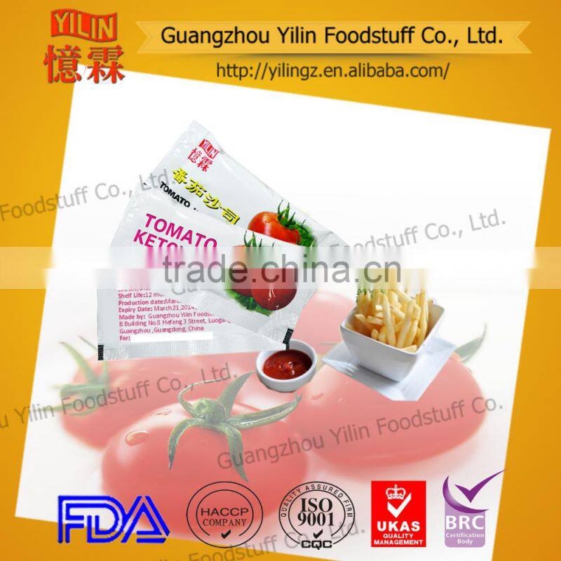 10g ketchup tomato sachet made in China
