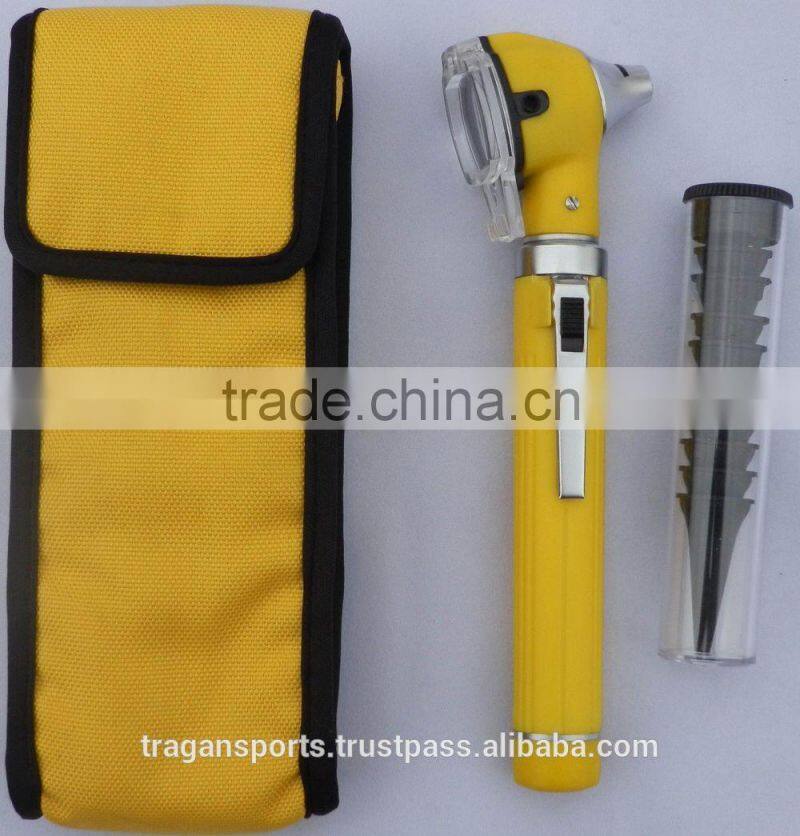 Professional Black Color Mini Fiber Optic Otoscope / Fiber Mini Otoscope / Fiber optic Opthalmoscope & Otoscope Diagnostic Sets