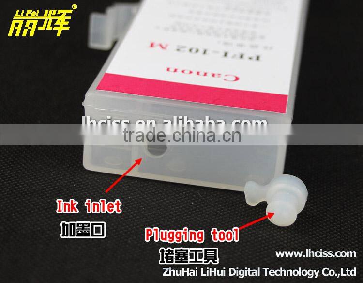 260 ml PFI 102 refill ink cartridge with chip for canon IPF-500 600 700 510 610 710 755 printer