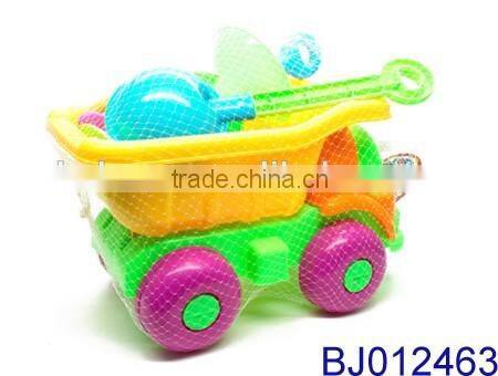 2016 New kids toy cartoon truck with beach toys shovel set