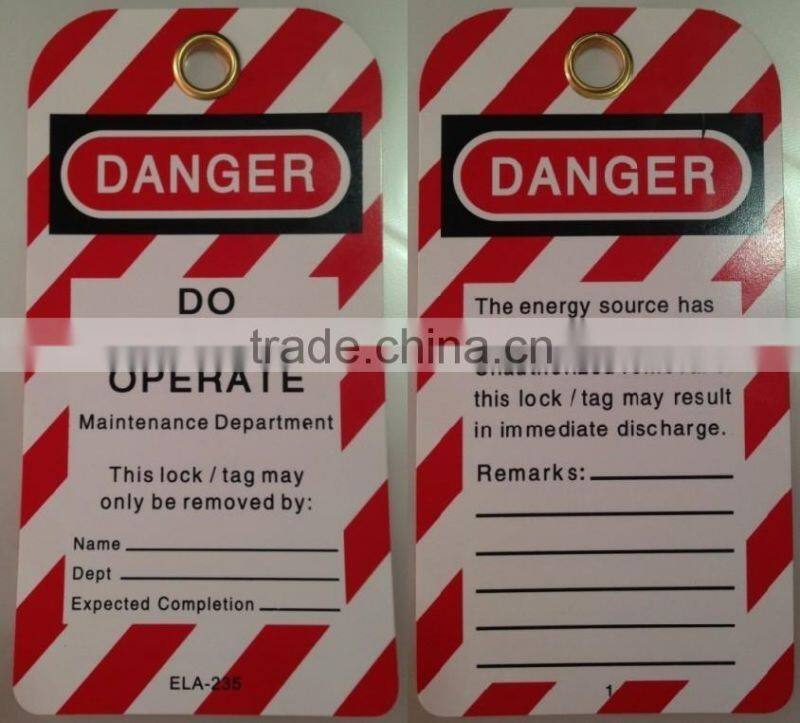 2016 NEW POPULAR OSHA-T03 PVC Safety lockout tag