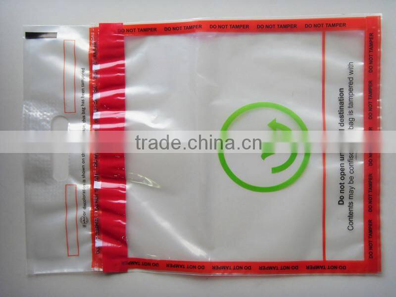 Tamper evidence security bags