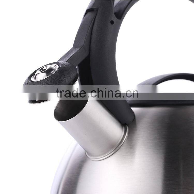 2.8L silver non electric stainless steel whistling kettle induction coffee kettle