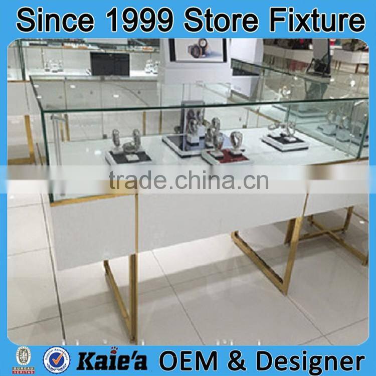 High quality tempered glass/watch store display table design