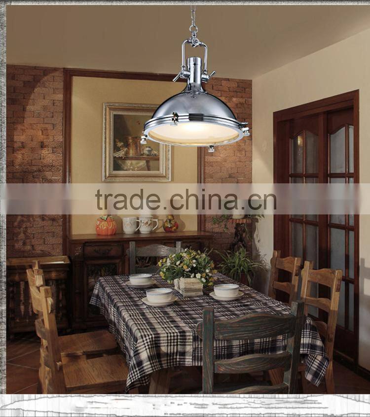 Roberts Loft Indusctrial pendant Light Chrome/Brass/Black Color Iron Pendant Lights