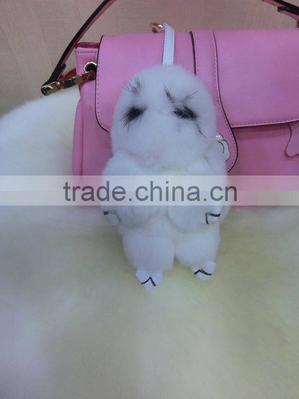 Plush rabbit keychain
