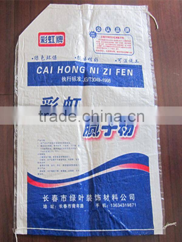 printed cement woven pp sacks