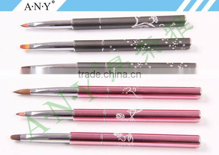 ANY Nail Art Beauty Care Metal Handle High Quality China Nail Brushes UV Gel