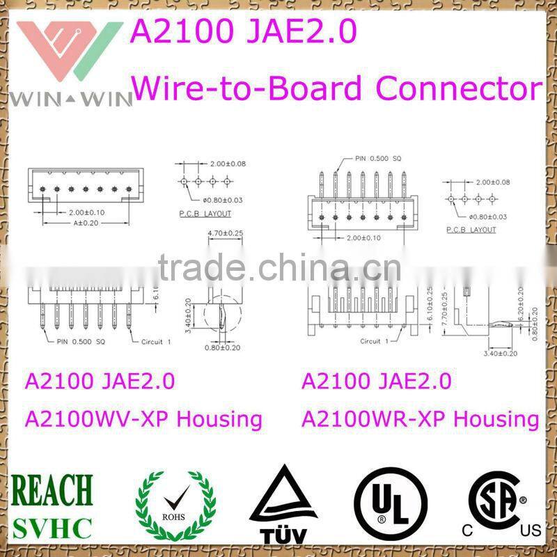 2.0mm Pitch A2100 JAE2.0 Electronic Wire to Board Connector