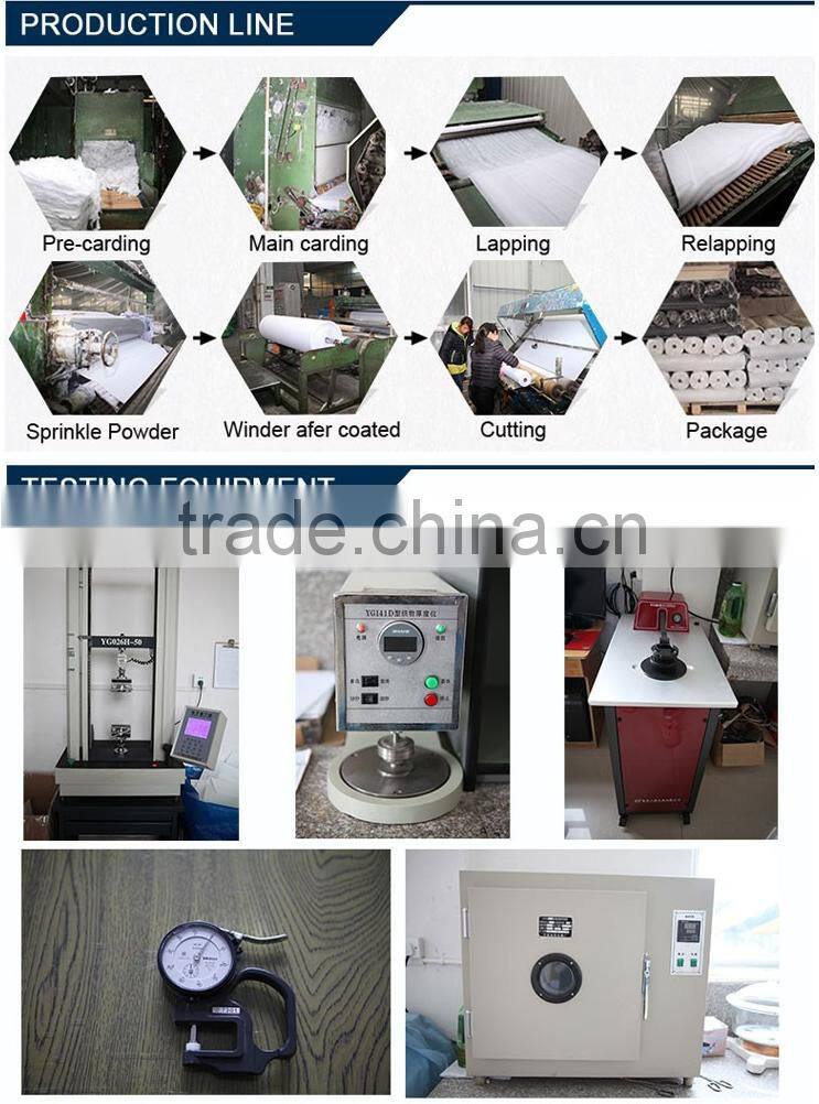 Fusible interlining nonwoven fabric for Dubai market 2016F