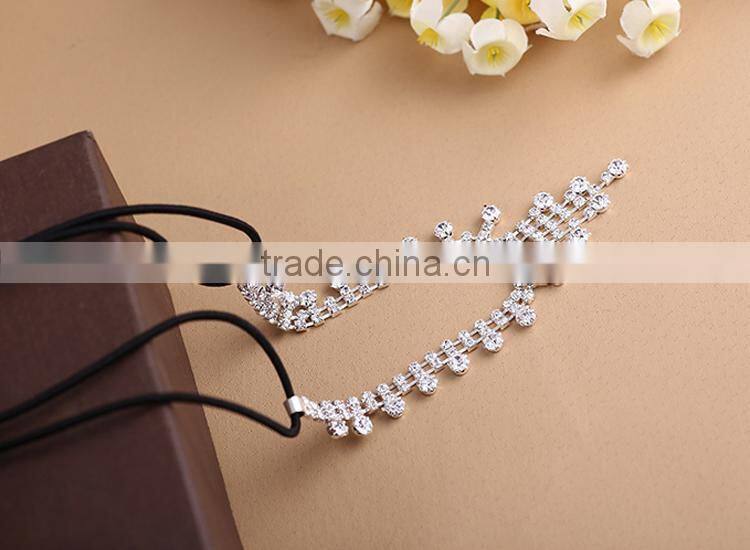 fashion stetch elastic rhinestone headbands with rhinestone