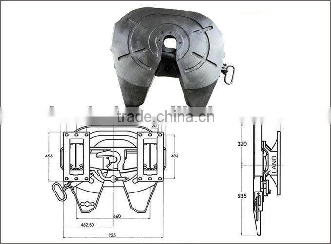 Semi Trailer & Truck Parts 60T Black Casting Steel Truck Fifth Wheel