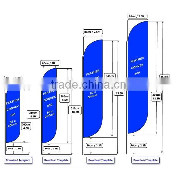 2016 fashion durable beach flag with water base flag pole