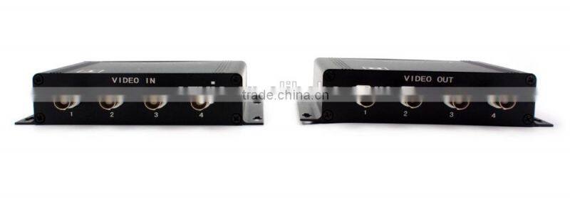 4 Channels coaxial analog video multiplexer/video transmitter and receiver