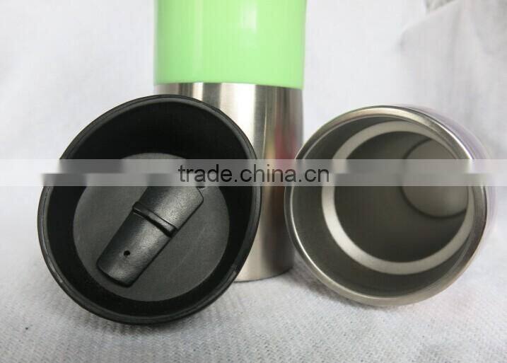 Custom 160Z plastic big mug with lid for promotion