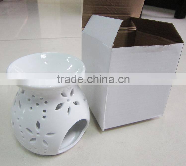 Unique design Green color bamboo shape ceramic Fragrance Oil Burner set