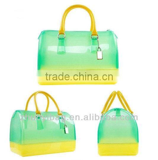 2014 New Silicone Vinyl Tote Jelly Candy Bags For Women