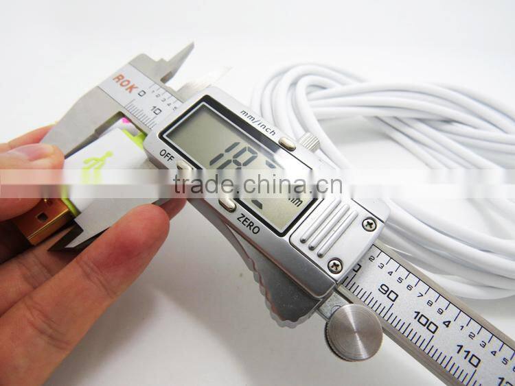 Newest Design Micro LED Colorful Flat Micro USB cable for HTC , Samsung , usb charger cable