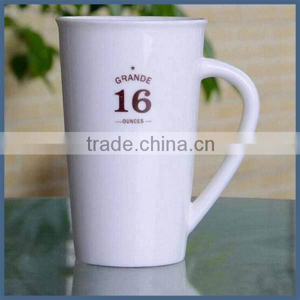 Personalized custom logo 16oz glossy ceramic travel mug