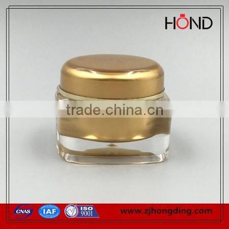 15g Round black compact powder case, double layer cosmetic compact powder box for solid perfume