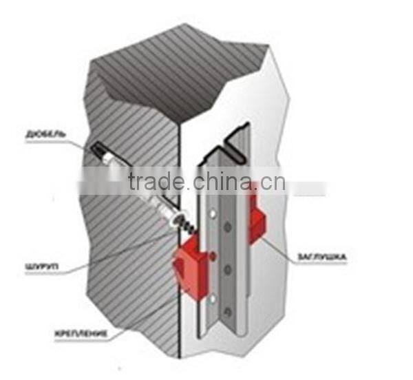 section the gypsum metal profile for drywall partition perforated T type angle