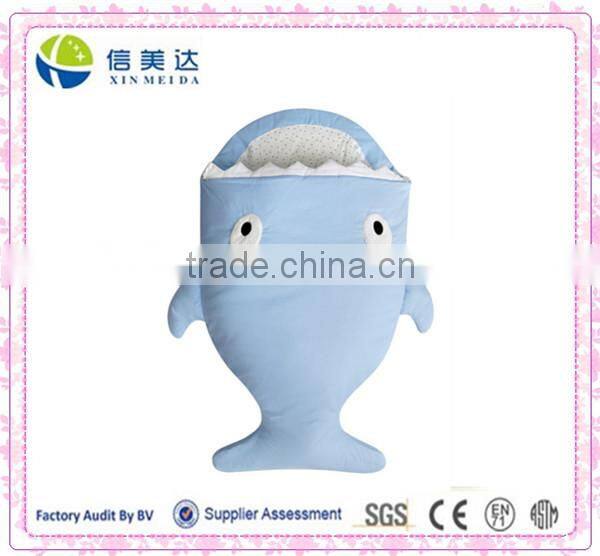 Plush Blue Shark Sleeping Bag for babies