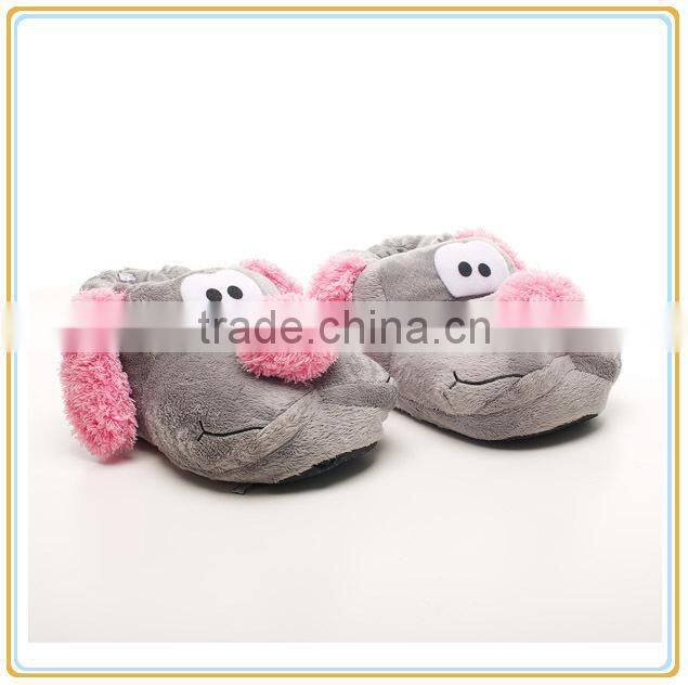 2015 children animal plush cotton shoes slip-on unisex indoor shoes