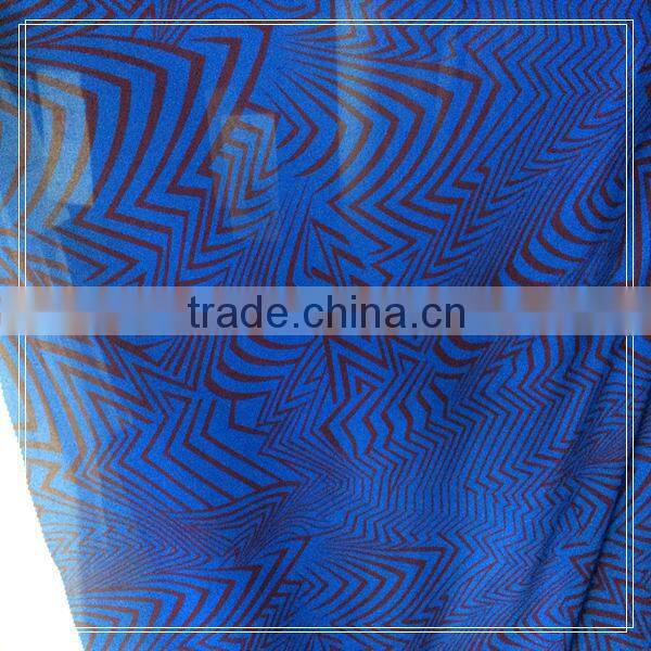 ripple printed chiffon fabric for fashion ladies dress