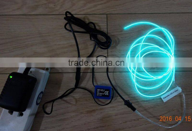 AC110V-240V Constant light INVERTER"Polar light 3"OD:2.6mm White EL WIRE