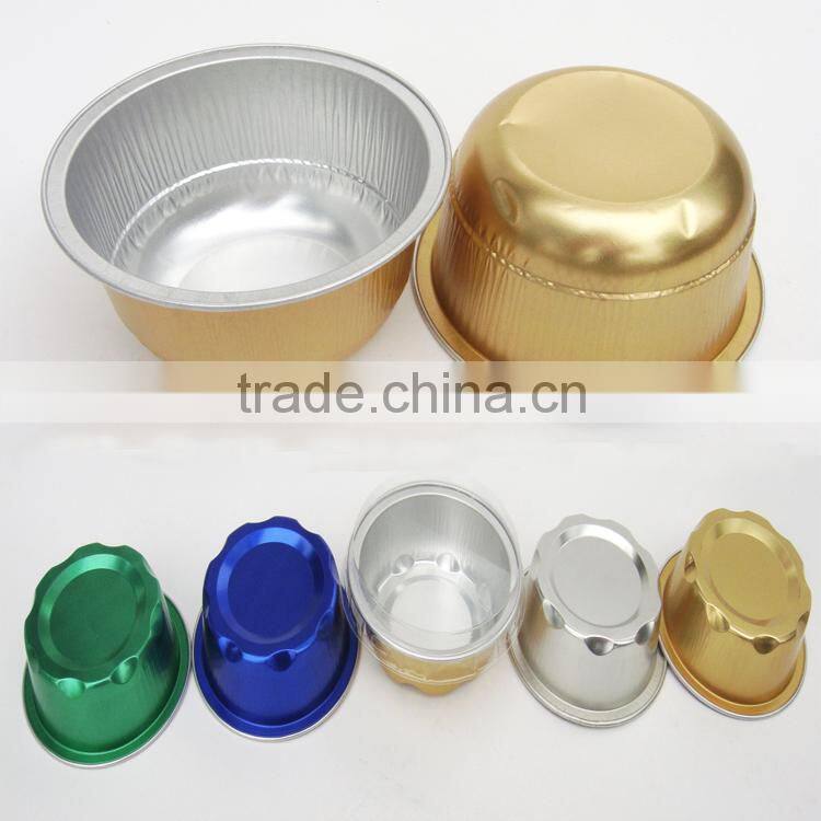 aluminum foil christmas pudding cup with lid in guangzhou