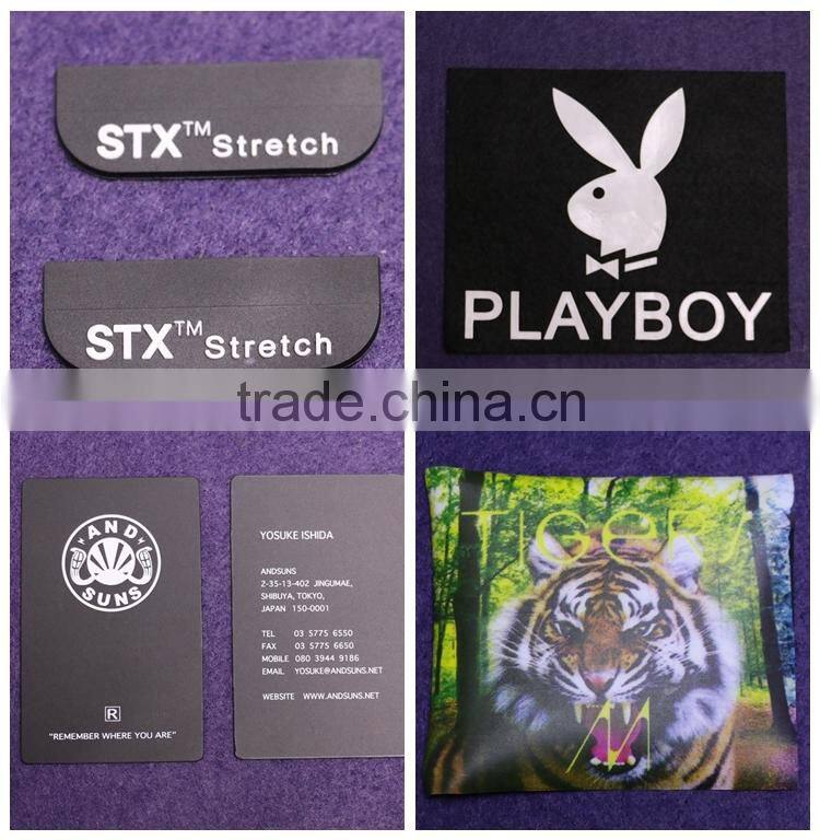 High Quality Silk Screen Printed Embossed Main Label For Clothing