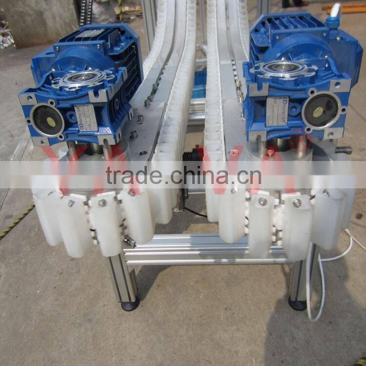 Bottle clamping conveyor system by customized