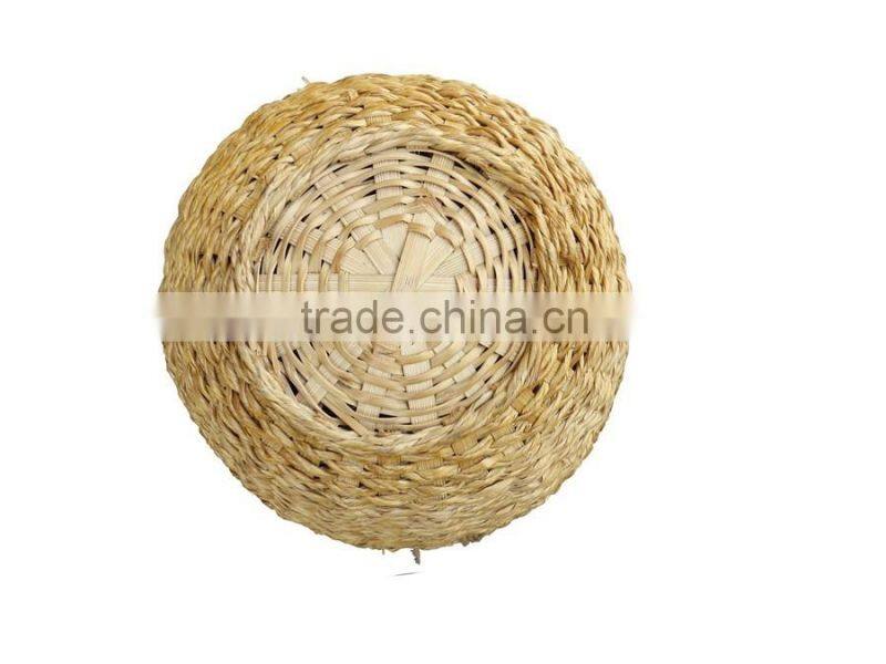 Special shape handmade rattan round hanging storage basket