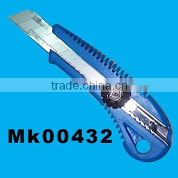 plastic side lock button Metal utility cutter knife