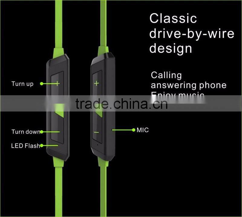 Best stylish sport bluetooth earphone V4.1 noise cancelling stereo wireless bluetooth headset for Iphone/ Xiaomi/ Huawei