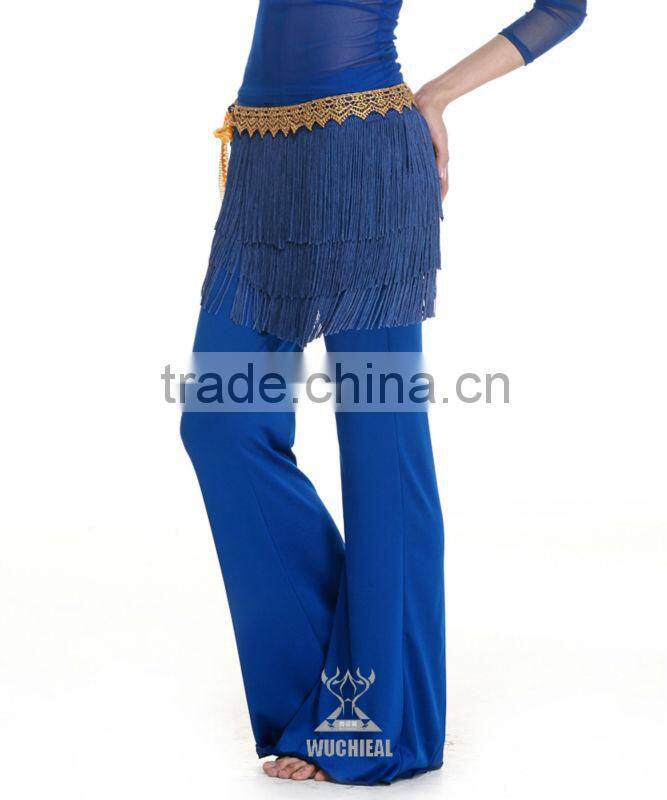 Cheap Comfortable Cotton Belly Dance Black Pants for Belly Dance Practice (QC10012)