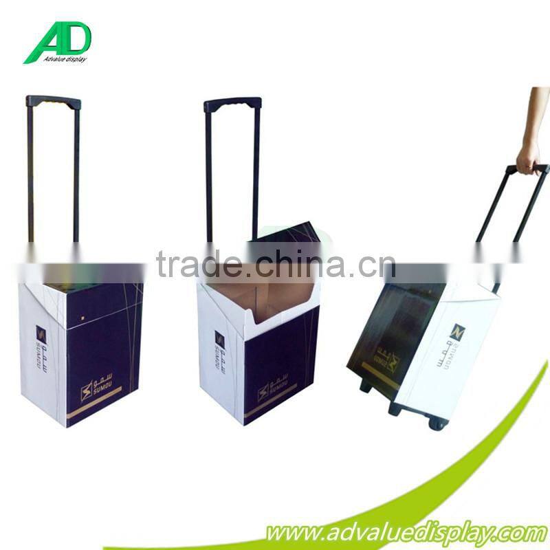 Trolley packing boxes , shopping trolleys & carts for exihibition paper trolley