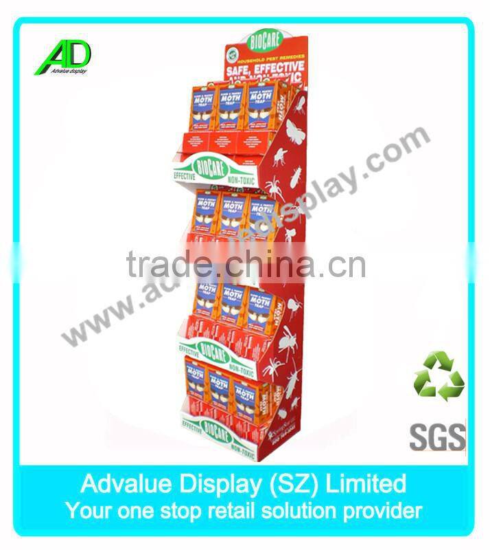 Shenzhen Factory direct 4 Tier Corrugated Cardboard Sidekick Display