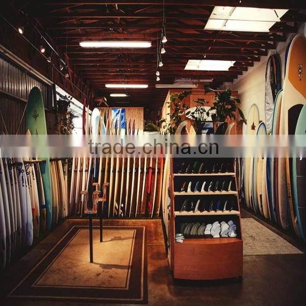 surfboard display stand and display shelving