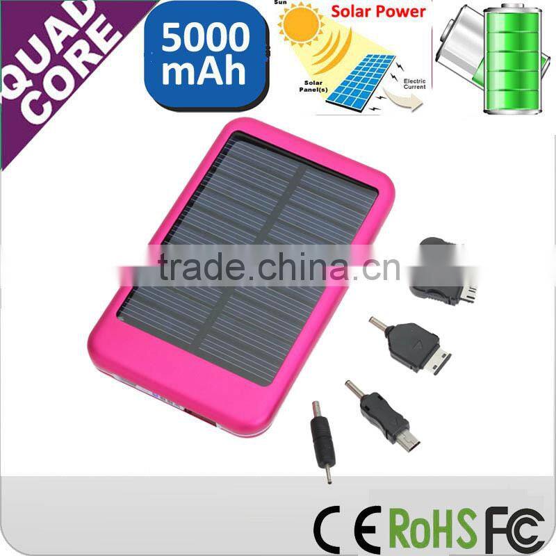 solar mobile charger 5000mah xternal mobile charger