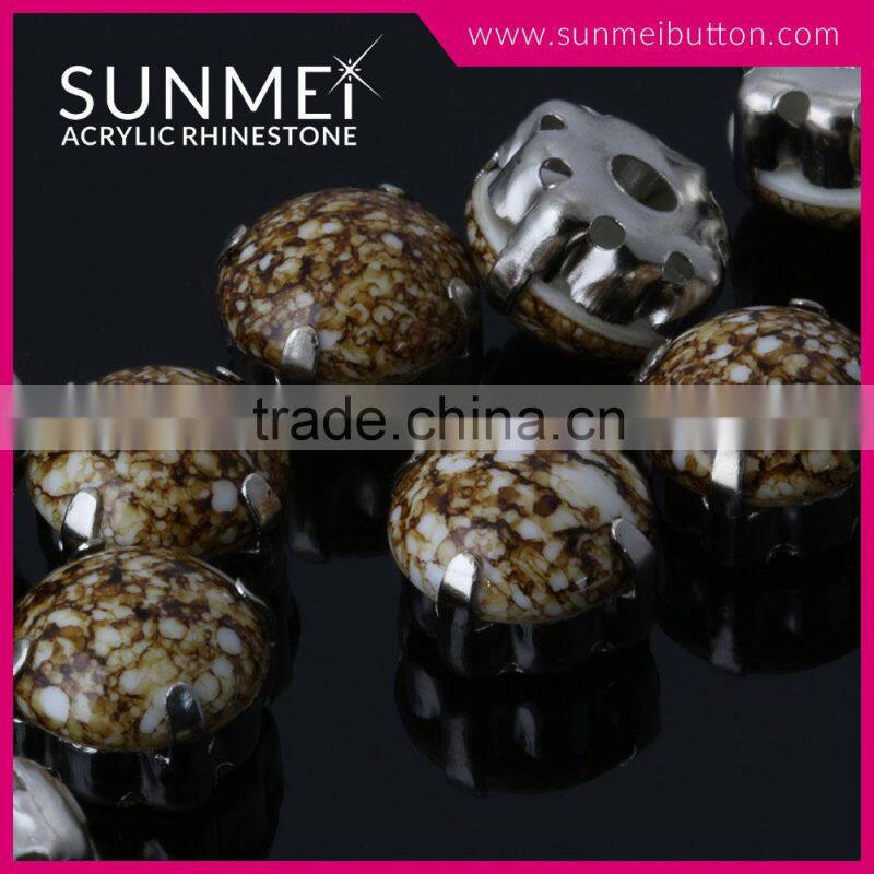 Bulk Round Shape with Claw Spray Effect Acrylic Beads Wholesale
