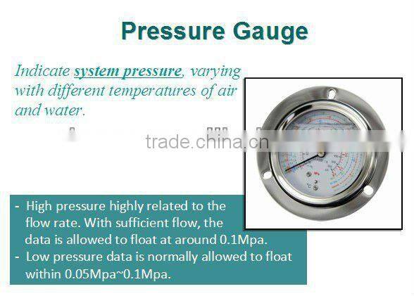 Deron air source high efficiency/good performance swimming pool/spa heat pump water heater 14.5kw(CE,heating or cooling)