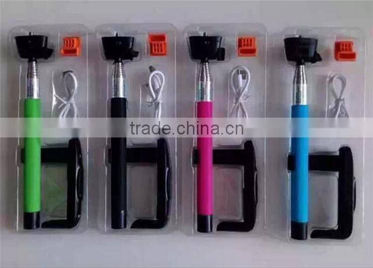 Handheld selfie stick with bluetooth remote shutter and monopod, wireless monopod selfie stick