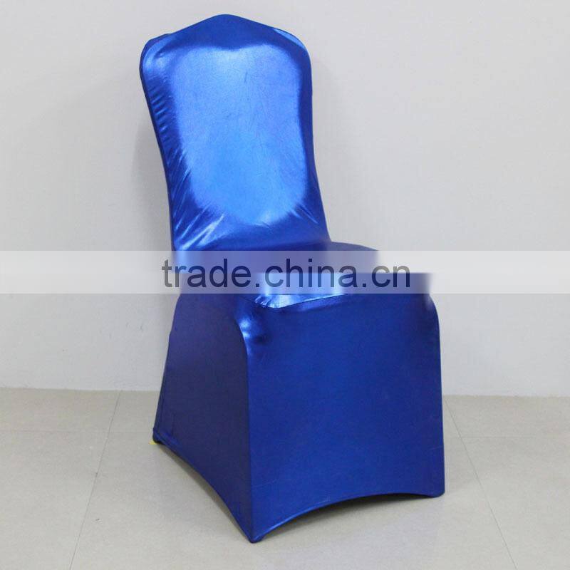 hot selling fatory direct gold metallic chair cover for banquet chairs