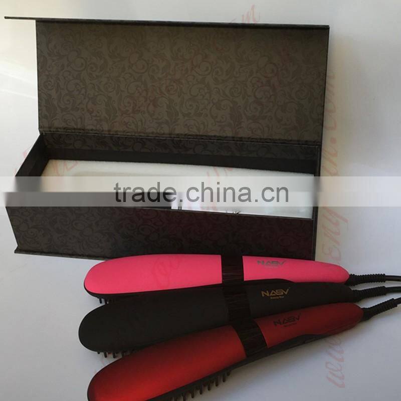 100% original Lcd Hair straightener brush Comb