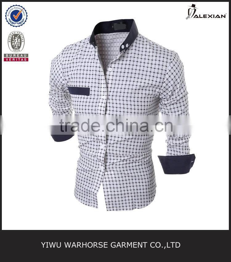 The New Men Casual Classic Plaid Long sleeved Shirt Selling