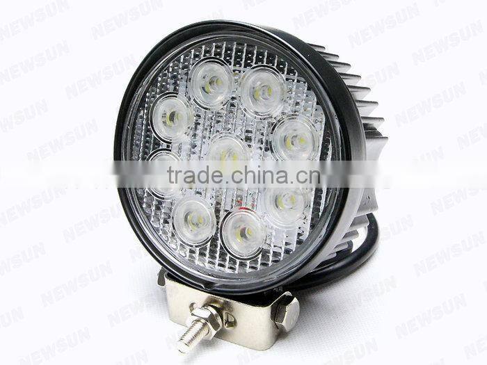 LED Work Light 27W Round Flood Beam/LED Work Lamp 10-30V